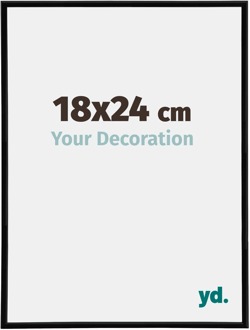 Fotolijst 18x24 cm - Zwart Hoogglans - Kunststof - Annecy