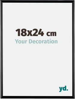 Fotolijst 18x24 cm - Zwart Hoogglans - Kunststof - Bordeaux