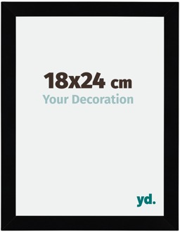 Fotolijst 18x24 cm - Zwart Hoogglans - MDF - Mura