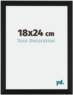 Fotolijst 18x24 cm - Zwart Mat - MDF - Catania