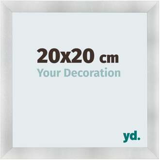 Fotolijst 20x20 cm - Aluminium Geborsteld - MDF - Pisa