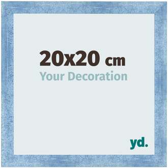 Fotolijst 20x20 cm - Helder Blauw Geveegd - MDF - Pisa