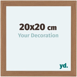 Fotolijst 20x20 cm - Noten- Hout - Licht - MDF - Como Notenhout Licht