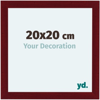 Fotolijst 20x20 cm - Wijnrood Geveegd - MDF - Como