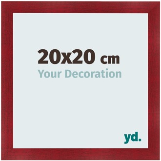 Fotolijst 20x20 cm - Wijnrood Geveegd - MDF - Pisa