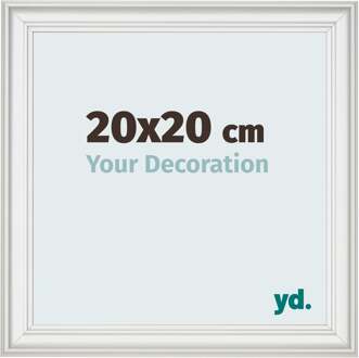 Fotolijst 20x20 cm - Wit Geveegd - MDF - Lazio