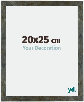 Fotolijst 20x25 cm - Blauw Goud Gemeleerd - MDF - Mura