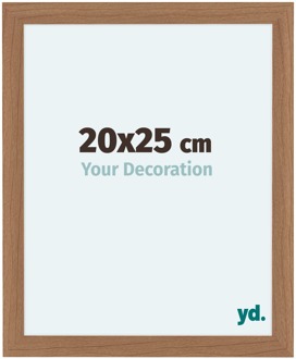 Fotolijst 20x25 cm - Noten- Hout - Licht - MDF - Como Notenhout Licht