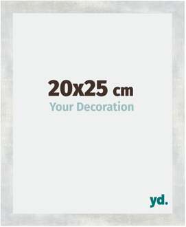 Fotolijst 20x25 cm - Zilver Glanzend Vintage - MDF - Mura