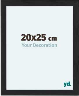 Fotolijst 20x25 cm - Zwart - Houtnerf - MDF - Como Zwart Houtnerf