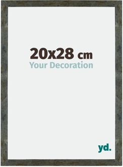 Fotolijst 20x28 cm - Blauw Goud Gemeleerd - MDF - Mura