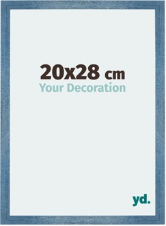 Fotolijst 20x28 cm - Helder Blauw Geveegd - MDF - Mura