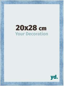 Fotolijst 20x28 cm - Helder Blauw Geveegd - MDF - Pisa