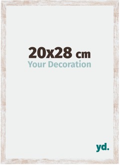 Fotolijst 20x28 cm - White Wash - MDF - Catania
