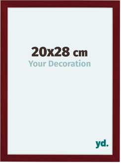 Fotolijst 20x28 cm - Wijnrood Geveegd - MDF - Como