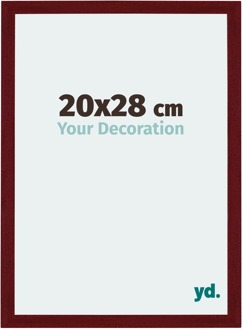 Fotolijst 20x28 cm - Wijnrood Geveegd - MDF - Mura