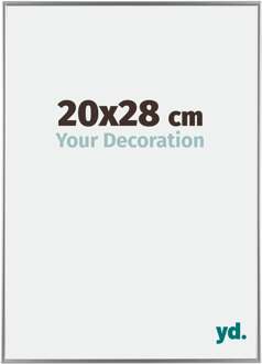 Fotolijst 20x28 cm - Zilver Hoogglans - Kunststof - Evry