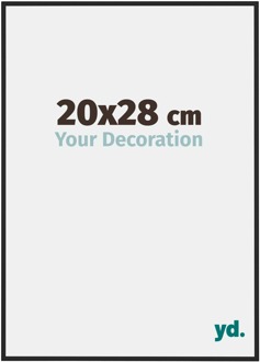 Fotolijst 20x28 cm - Zwart Hoogglans - Aluminium - Miami