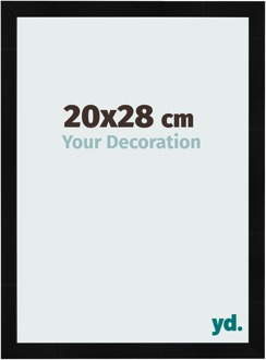 Fotolijst 20x28 cm - Zwart Hoogglans - MDF - Pisa