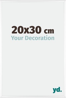 Fotolijst 20x30 cm - Wit Hoogglans - Aluminium - Kent