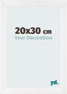 Fotolijst 20x30 cm - Wit Hoogglans - MDF - Pisa