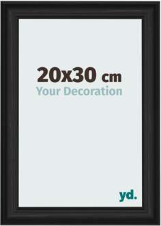 Fotolijst 20x30 cm - Zwart Houtnerf - MDF - Lazio