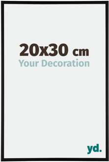 Fotolijst 20x30cm Zwart Mat Aluminium Kent - 20x30 cm