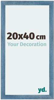 Fotolijst 20x40 cm - Helder Blauw Geveegd - MDF - Mura