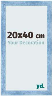 Fotolijst 20x40 cm - Helder Blauw Geveegd - MDF - Pisa