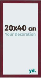 Fotolijst 20x40 cm - Wijnrood Geveegd - MDF - Bologna