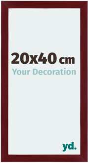 Fotolijst 20x40 cm - Wijnrood Geveegd - MDF - Mura