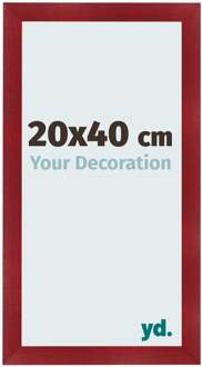 Fotolijst 20x40 cm - Wijnrood Geveegd - MDF - Pisa