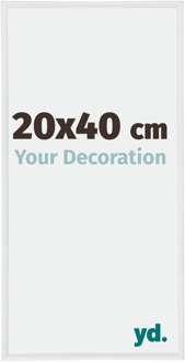 Fotolijst 20x40 cm - Wit Hoogglans - Kunststof - Annecy