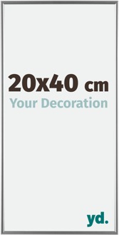 Fotolijst 20x40 cm - Zilver Hoogglans - Kunststof - Evry