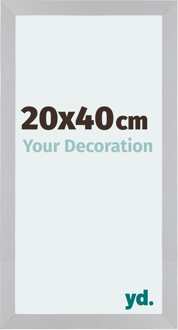 Fotolijst 20x40 cm - Zilver Mat - MDF - Mura