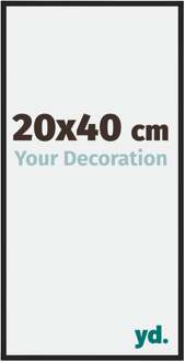 Fotolijst 20x40 cm - Zwart Hoogglans - Aluminium - Miami