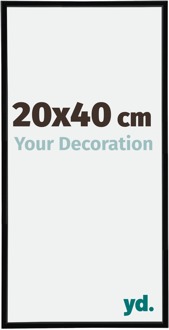 Fotolijst 20x40 cm - Zwart Hoogglans - Kunststof - Annecy