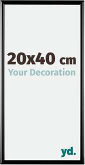 Fotolijst 20x40 cm - Zwart Hoogglans - Kunststof - Bordeaux