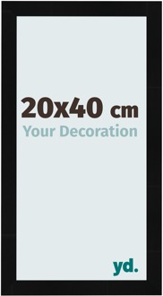 Fotolijst 20x40 cm - Zwart Hoogglans - MDF - Pisa