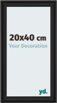 Fotolijst 20x40 cm - Zwart Houtnerf - MDF - Lazio