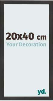 Fotolijst 20x40 cm - Zwart Mat - MDF - Bologna