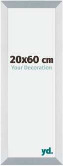 Fotolijst 20x60 cm - Aluminium - Geborsteld - MDF - Mura Aluminium Geborsteld