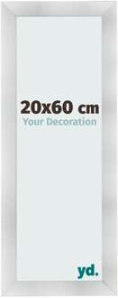 Fotolijst 20x60 cm - Aluminium Geborsteld - MDF - Pisa