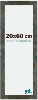 Fotolijst 20x60 cm - Blauw Goud Gemeleerd - MDF - Mura