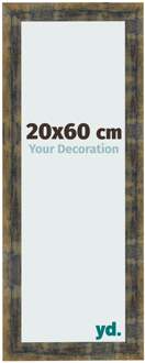 Fotolijst 20x60 cm - Blauw Goud Gemeleerd - MDF - Pisa