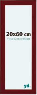 Fotolijst 20x60 cm - Wijnrood Geveegd - MDF - Como