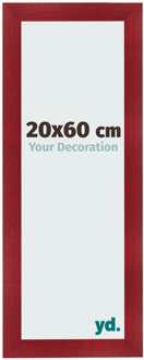 Fotolijst 20x60 cm - Wijnrood Geveegd - MDF - Pisa