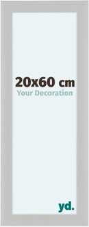 Fotolijst 20x60 cm - Wit - Houtnerf - MDF - Como Wit Houtnerf