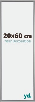 Fotolijst 20x60 cm - Zilver Hoogglans - Kunststof - Annecy