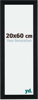 Fotolijst 20x60 cm - Zwart Geborsteld - Aluminium - Tucson